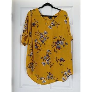 Torrid Mustard Floral Top